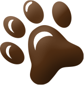 Paw Print Giving a Dog a Bone